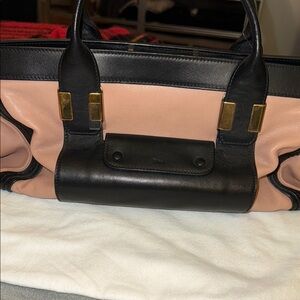 Preloved Chloe GHW Alice Handle 2 way shoulder bag calfskin leather Back/Pink